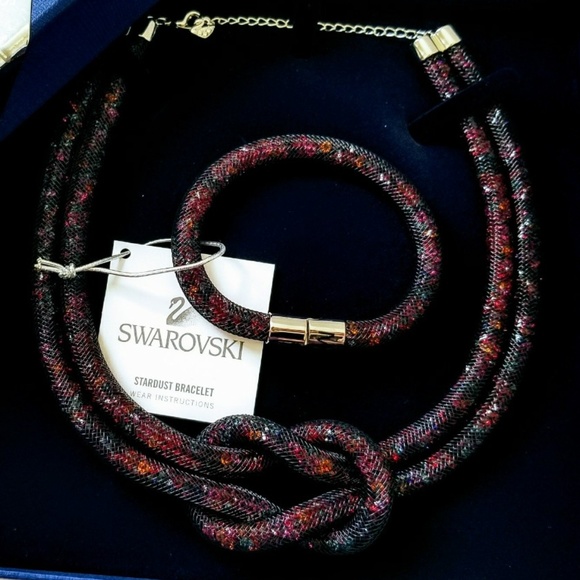 NEW Swarovski Knot Crystal Chocker & Bracelet SET - Picture 7 of 8